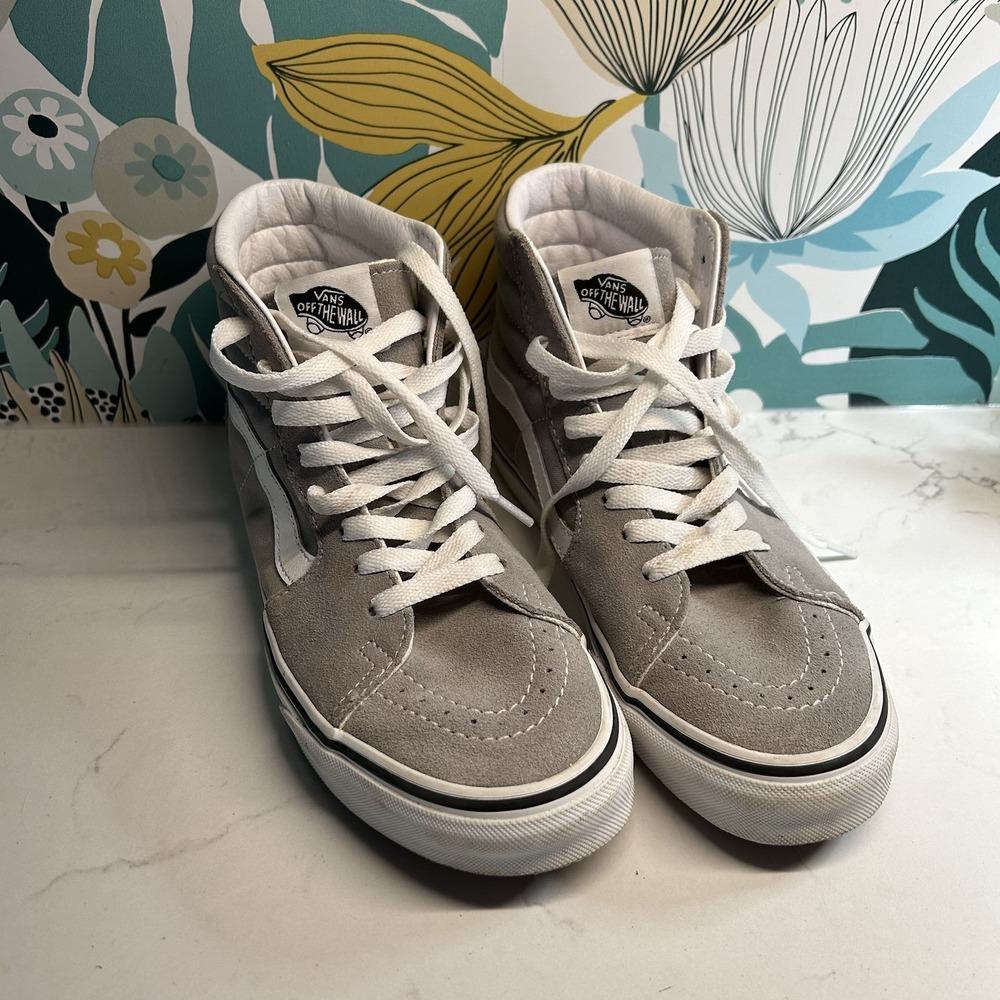 VANS Ward Hi High-Top‎ Sneakers Gray Mens 6 Womens 7.5